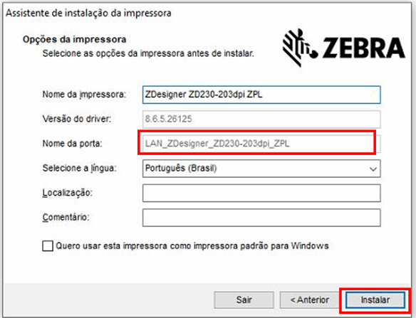 Ativação Do Botão Enviar Para Impressora Nos Utilitários De Configuração Zebra Para Imprimir 0801