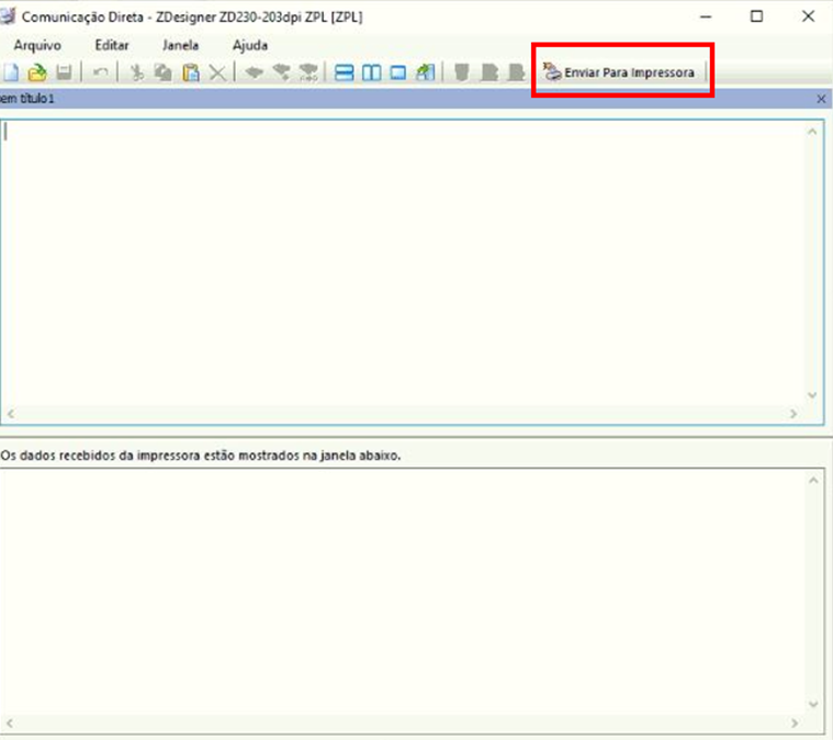 Ativação Do Botão Enviar Para Impressora Nos Utilitários De Configuração Zebra Para Imprimir 5504