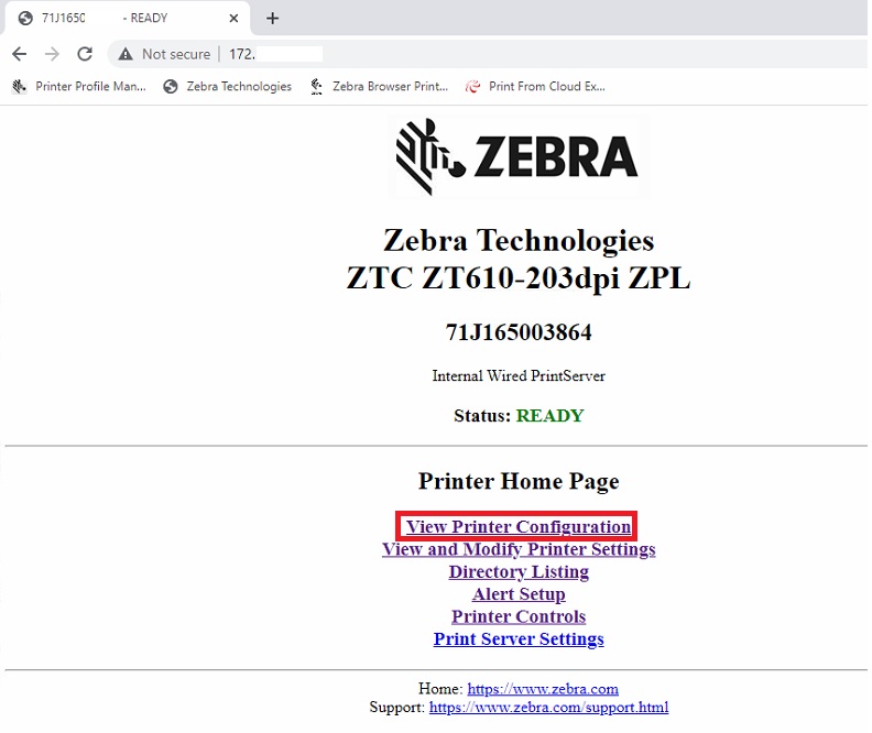 Überprüfen des Drucker-Firmware-Builds