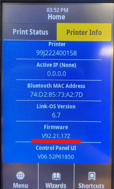 限定お買い得商品 Überprüfen des Drucker-Firmware-Builds アイドル