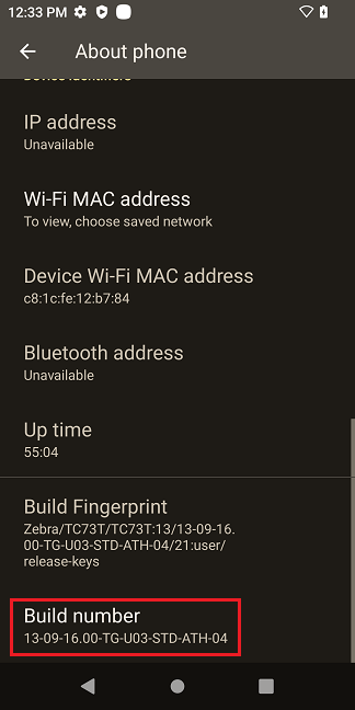 TA確認ページ 6490 Platform TC53, TC58, TC73, TC78 Mandatory Package