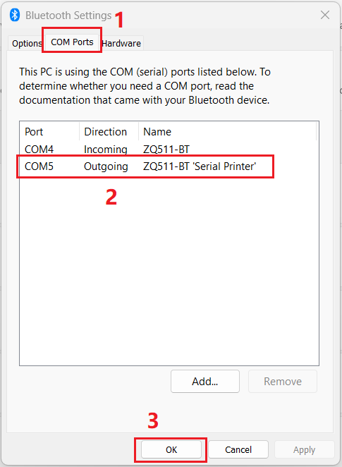 Configurazione Bluetooth Windows 10 con stampanti Zebra