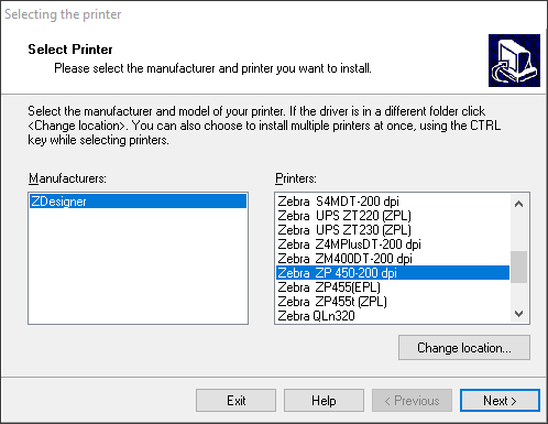 Installing Zebra ZP450 Printer Drivers on a Windows PC