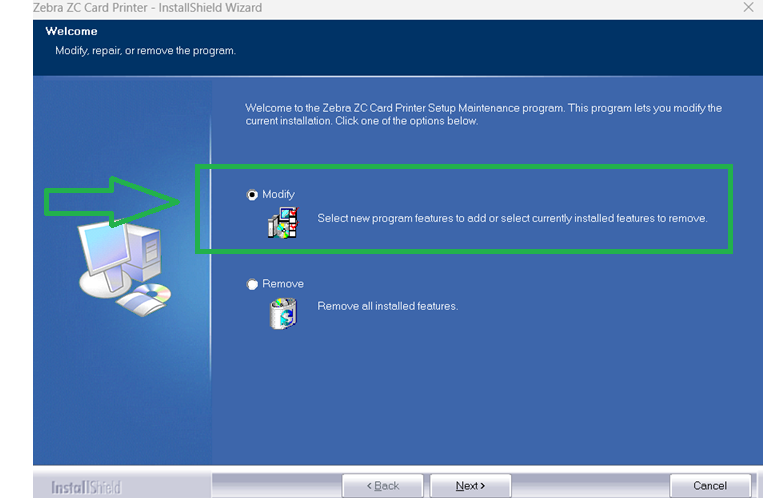 Configuring Wireless Connection for ZC Series Card Printer