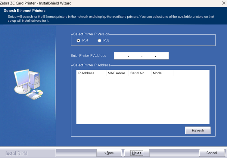 Configuring Wireless Connection for ZC Series Card Printer